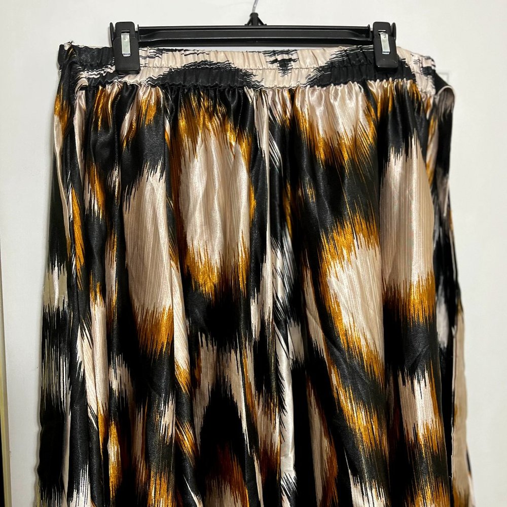 Satin a-line maxi skirt